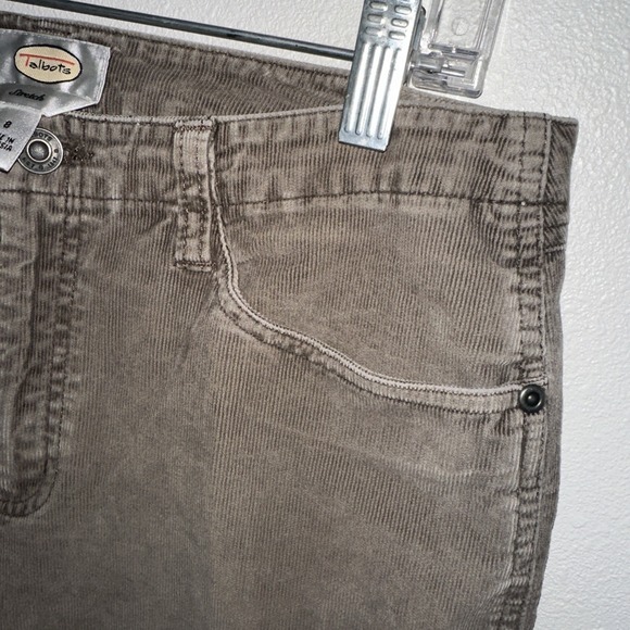 Talbots Heritage Corduroy Pants Womens 8 Brown Cotton Stretch Straight Leg - Picture 5 of 13